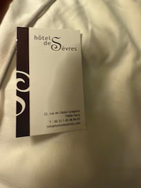 Hotel card.