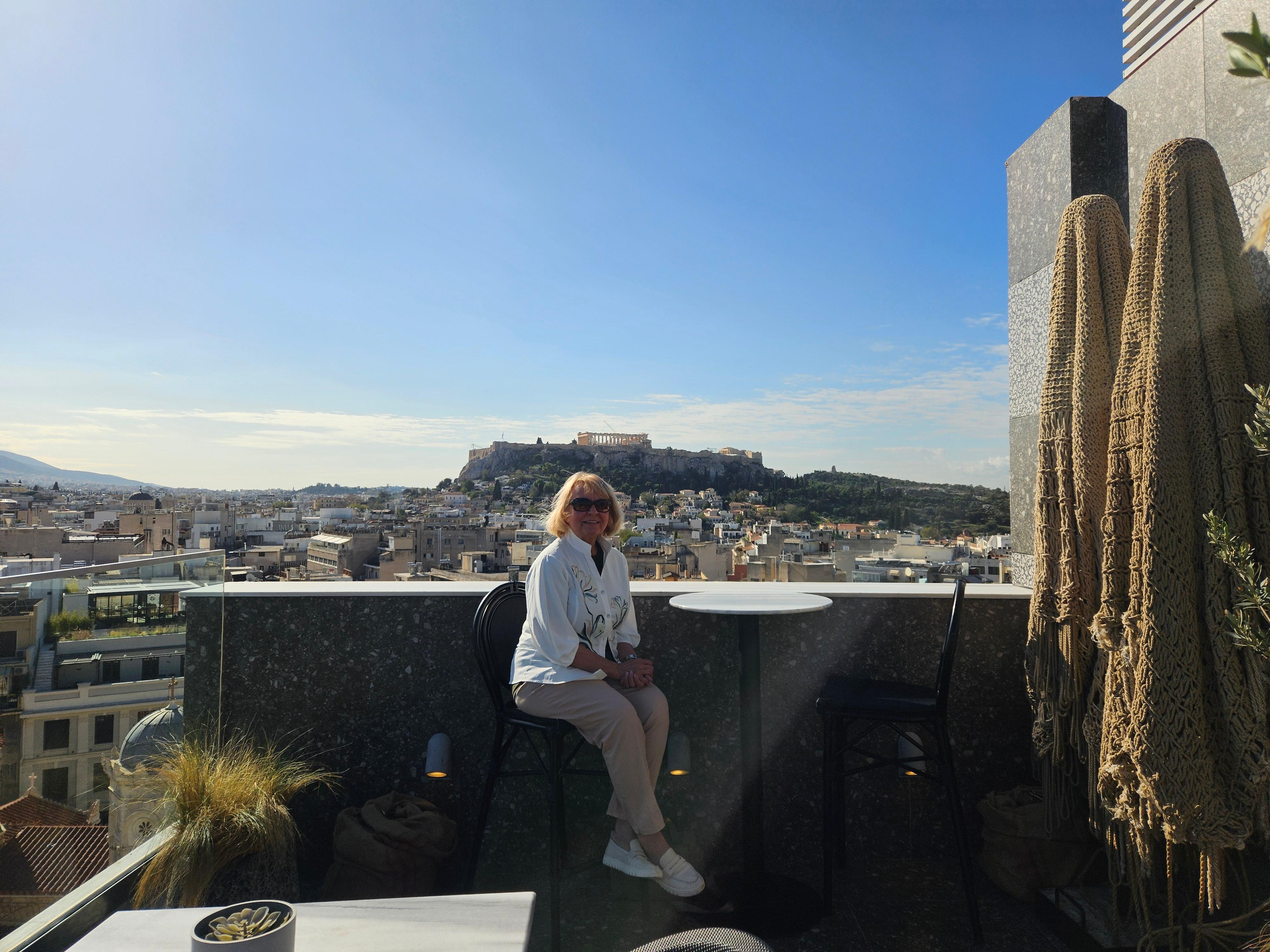 Acropolis view from rooftop