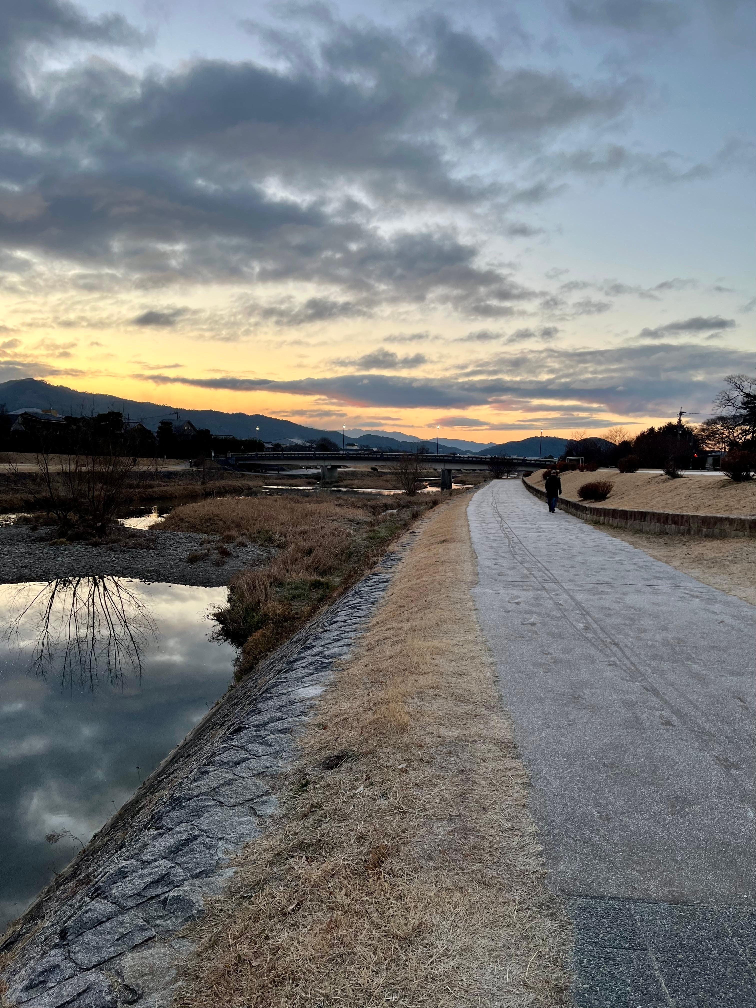 Kamo River Running Path—.85mi from hotel