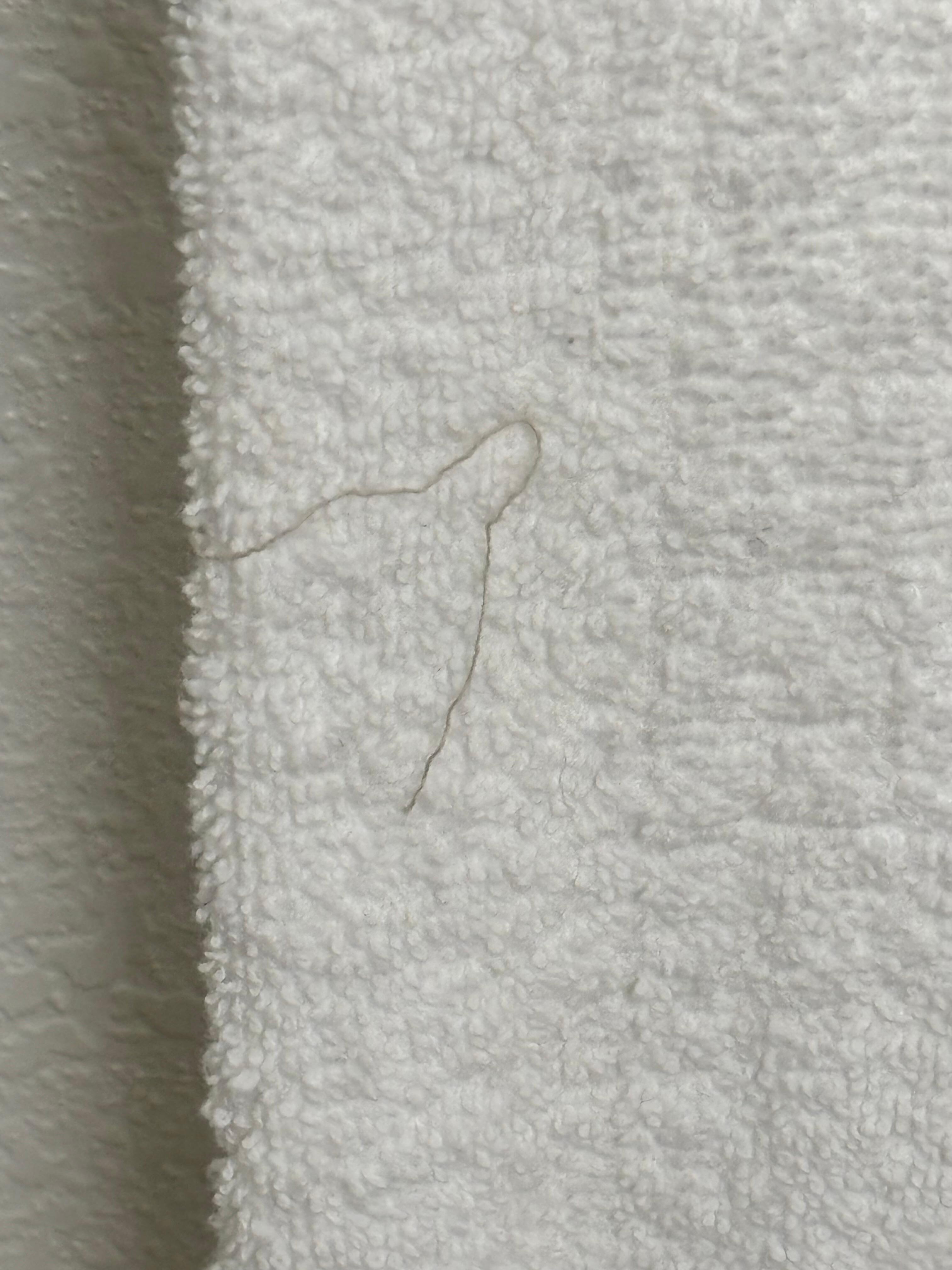 Hair on towel
