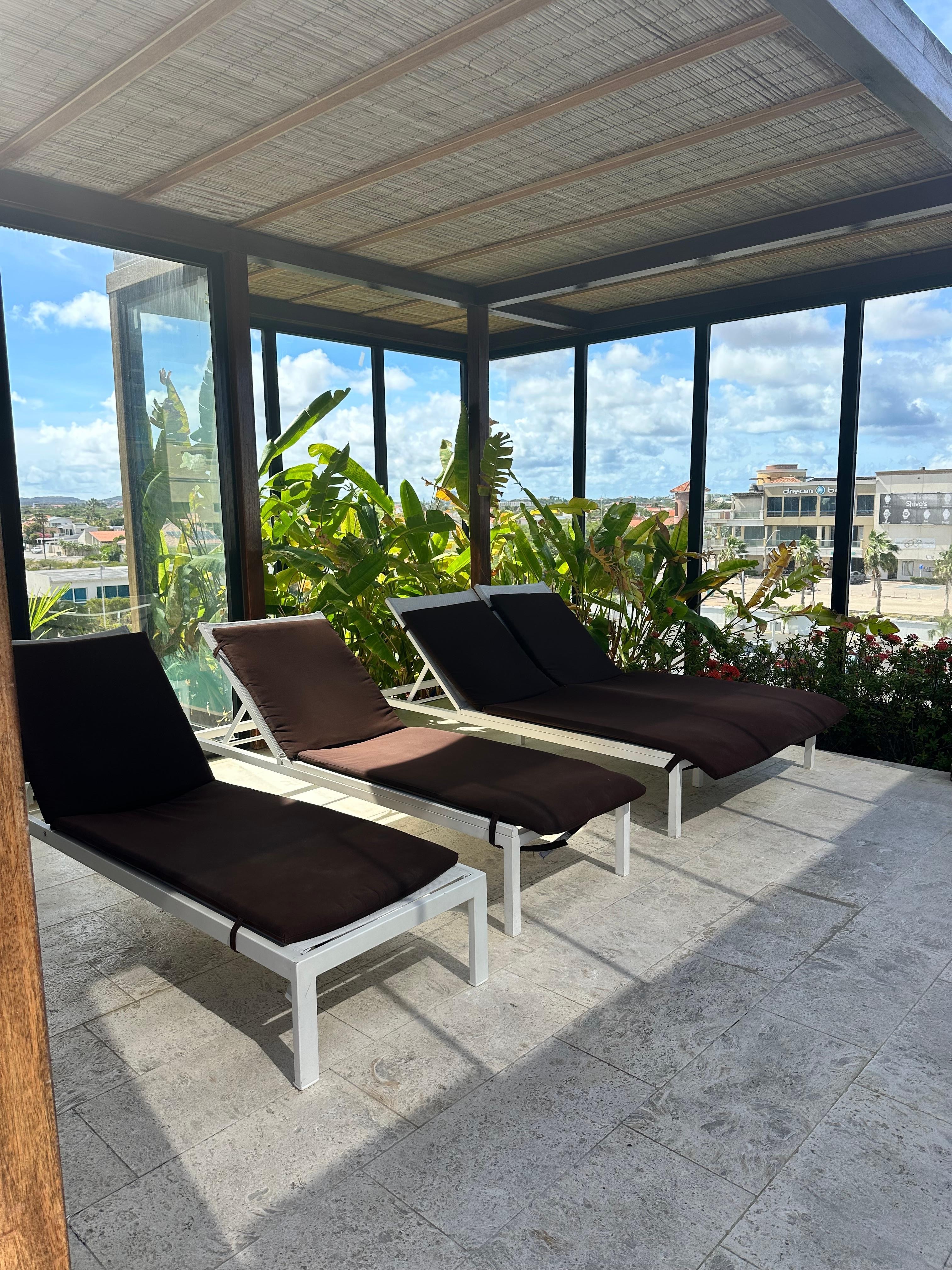 Infinity pool lounge area 
