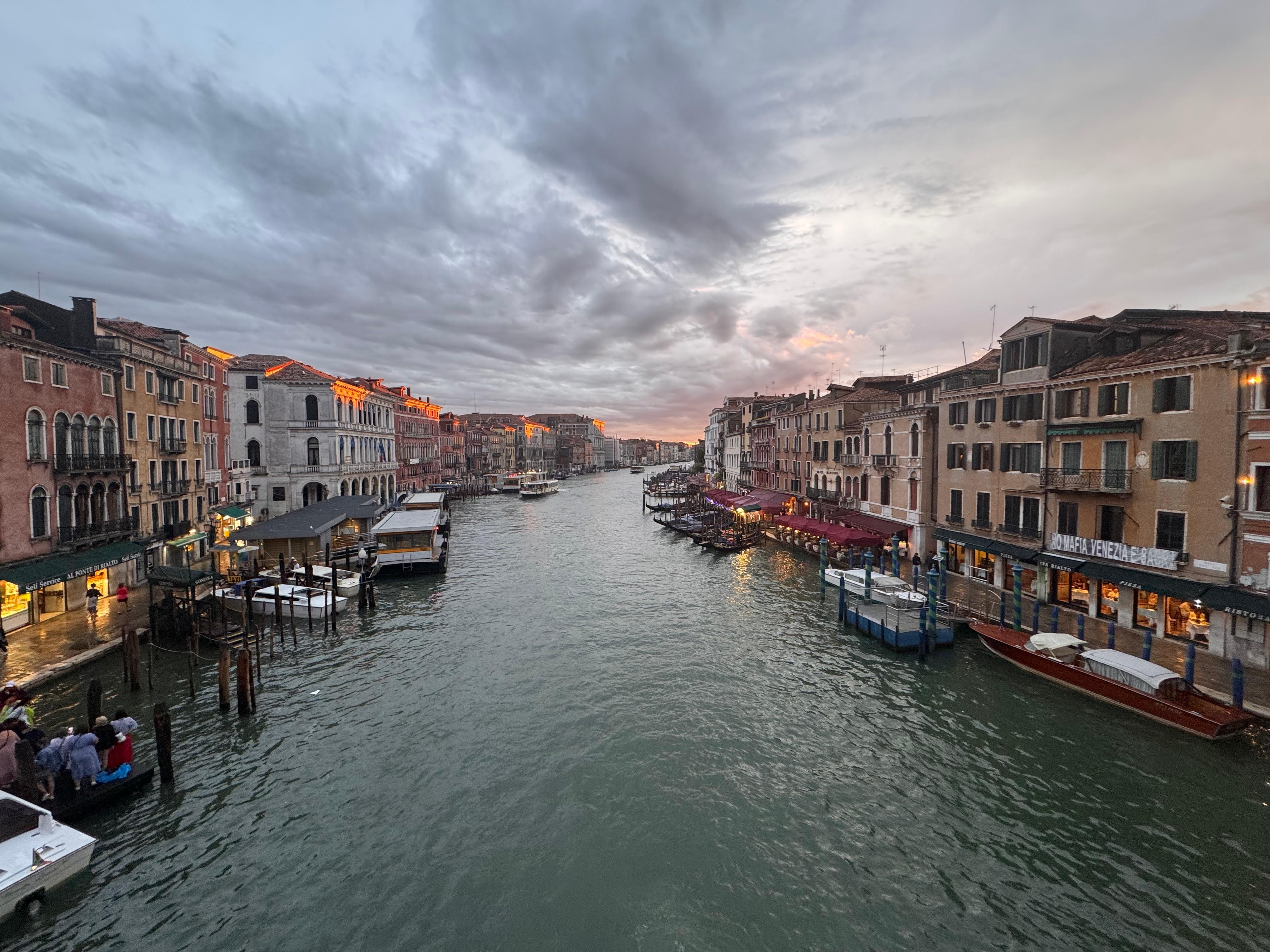 View from the Rialto bridge. Very close to the hotek