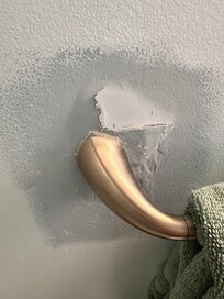 Towel holder in bathroom