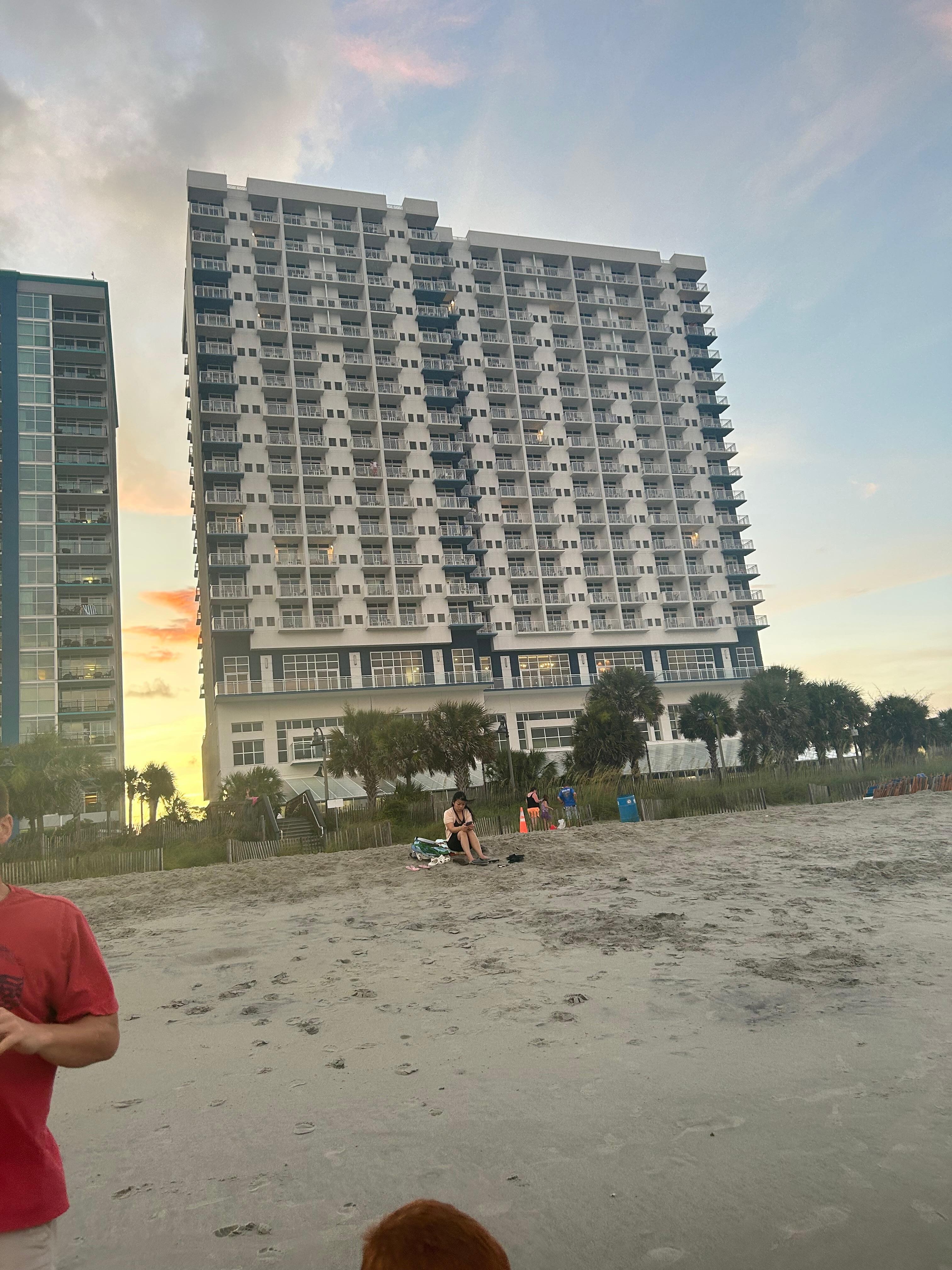 Hotel from the beach. 