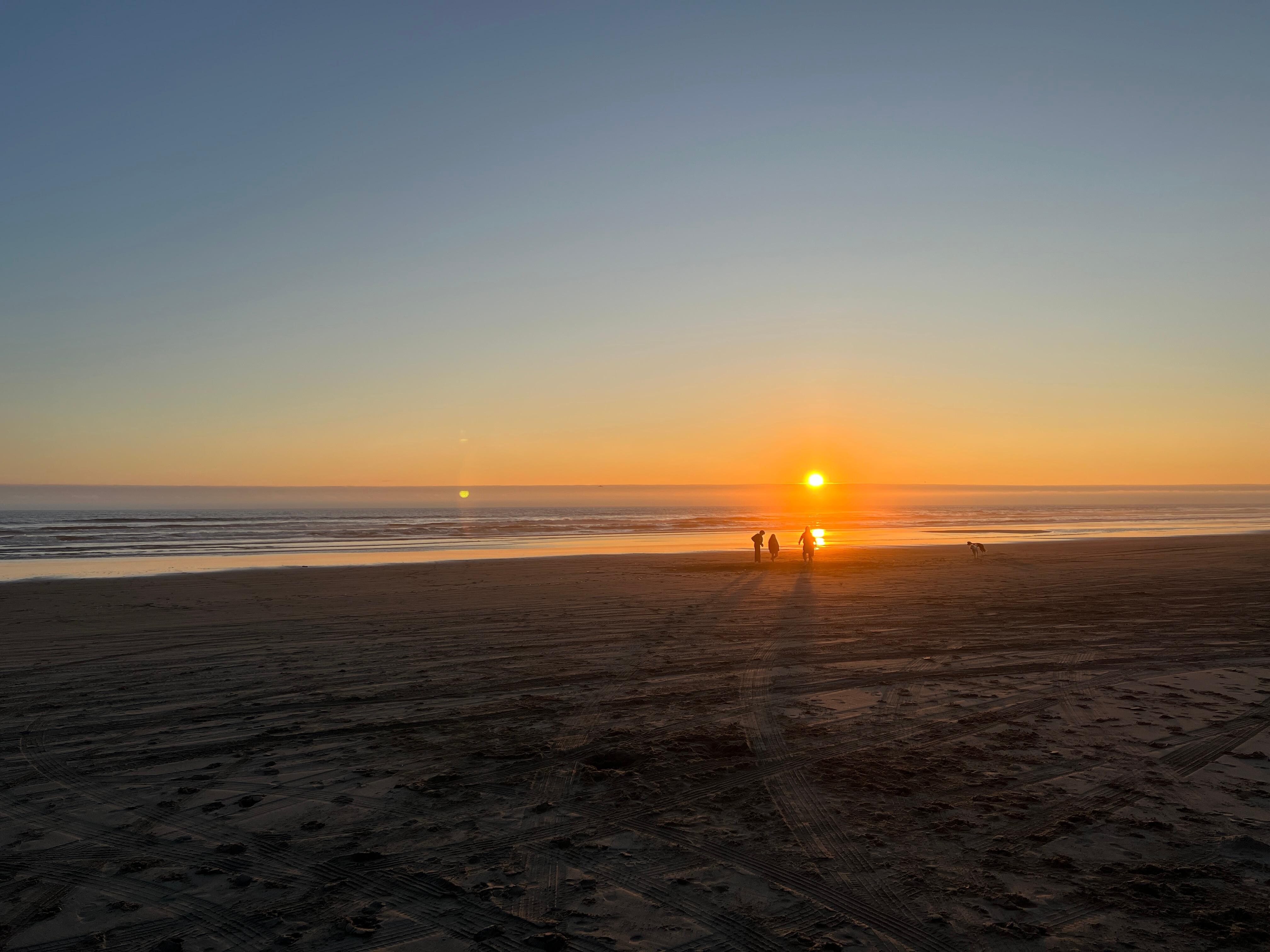 Sunset on sunset beach.