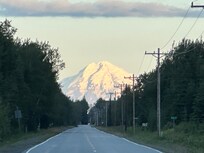 Mt Redoubt from the end of the driveway