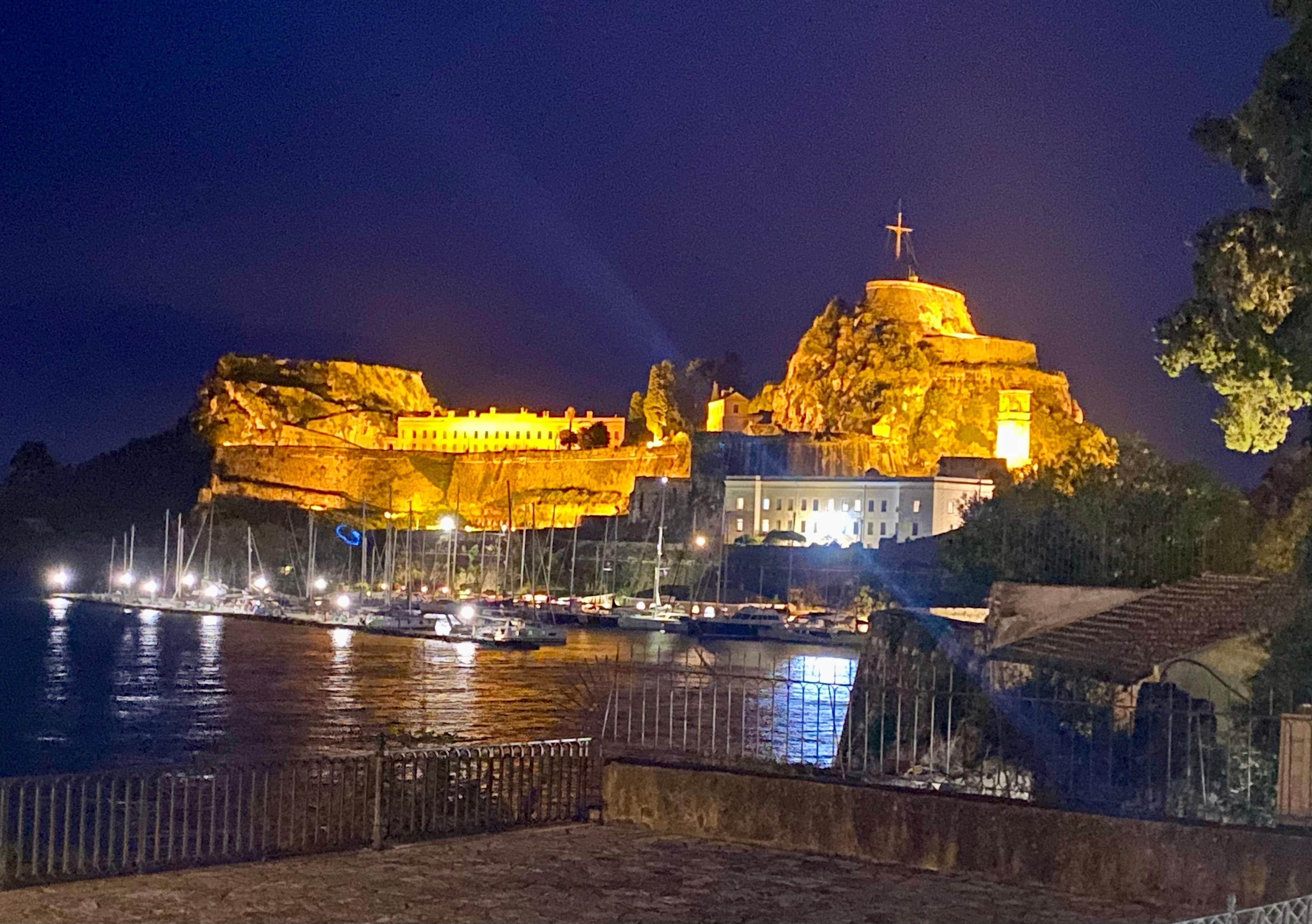 Old fortress at night