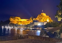 Old fortress at night