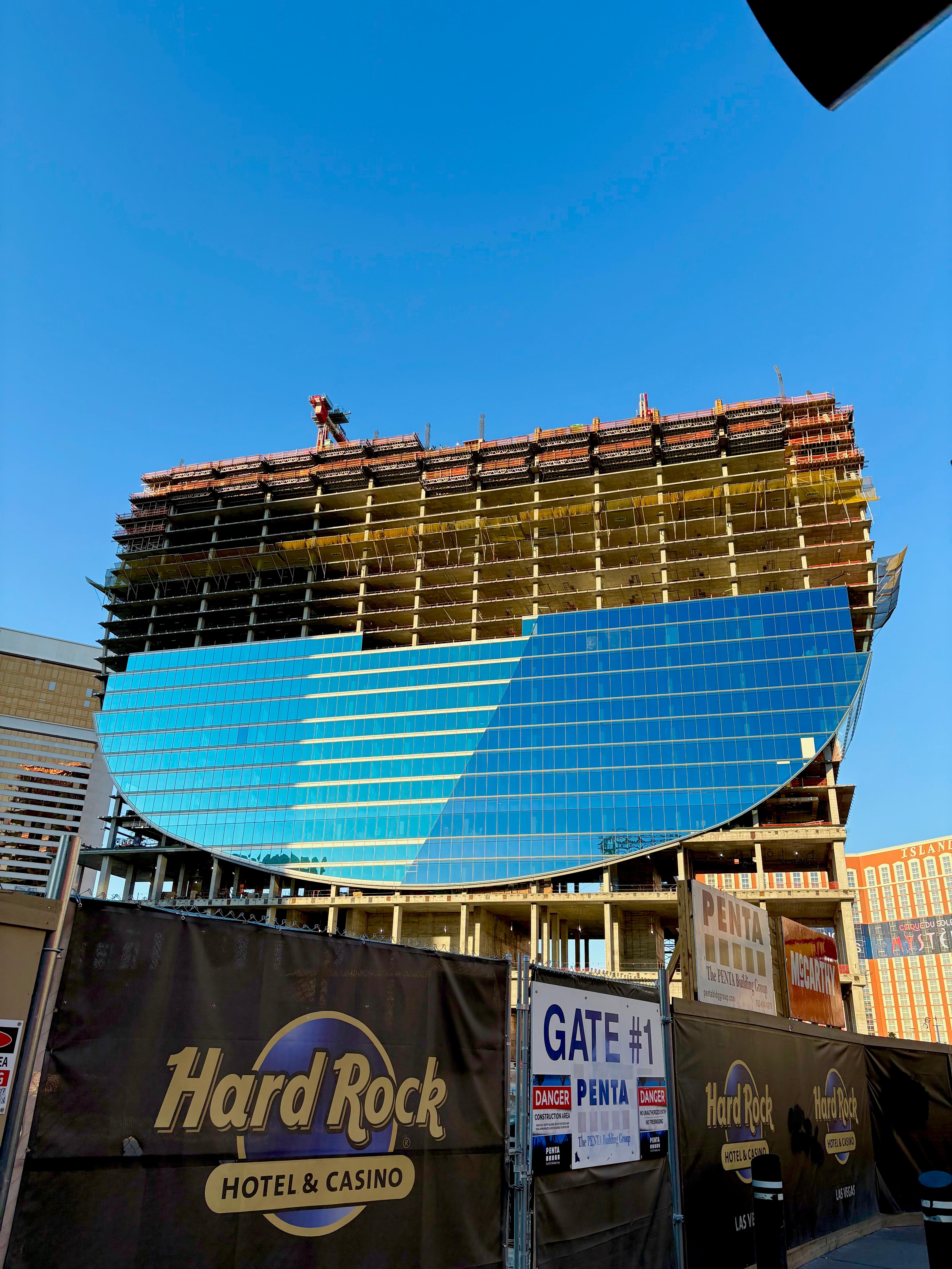 Building the Hard Rock hotel next-door.
