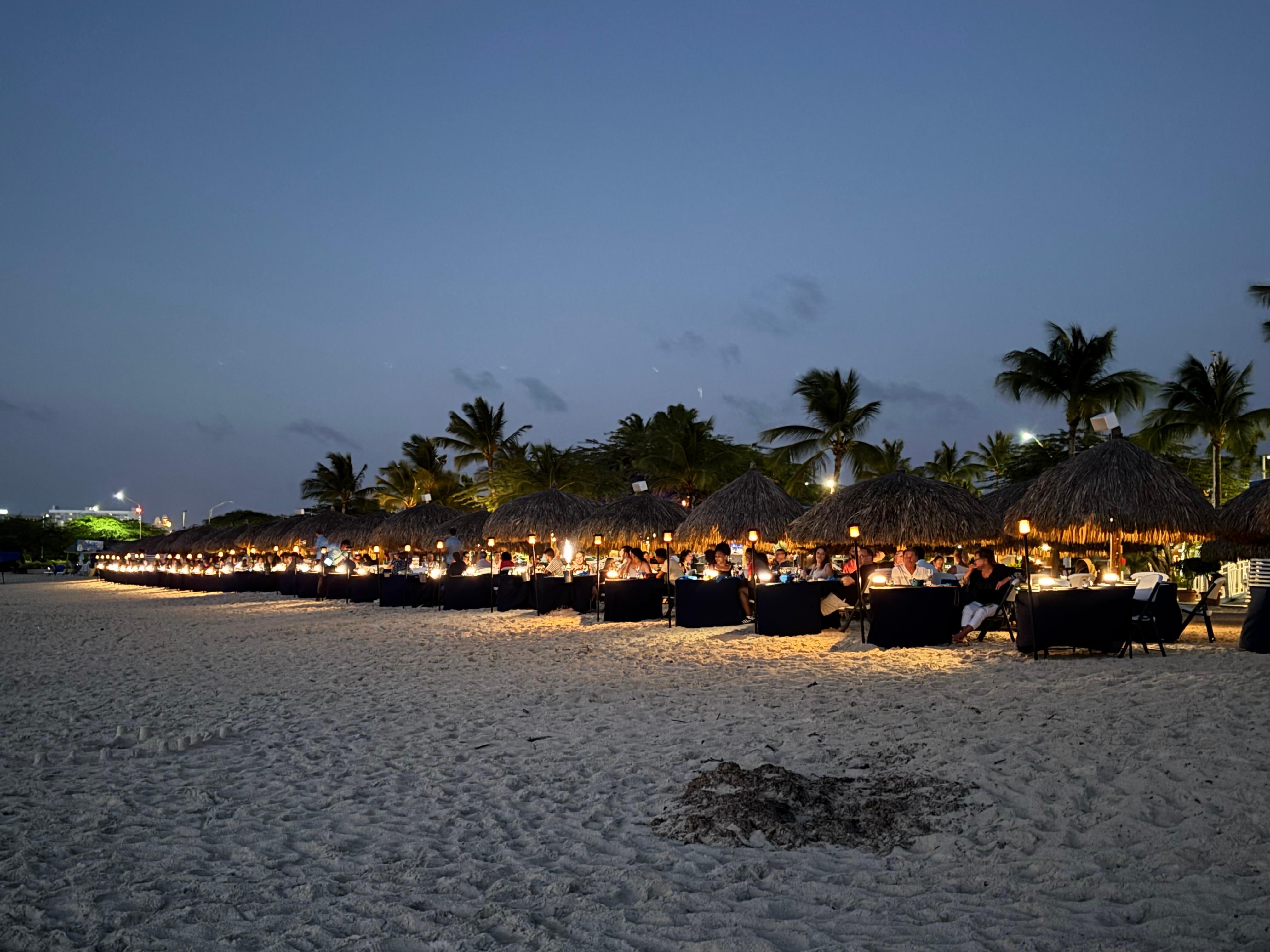 Dinner at Passions Restaurant on the beach