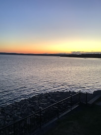Sunset high tide.