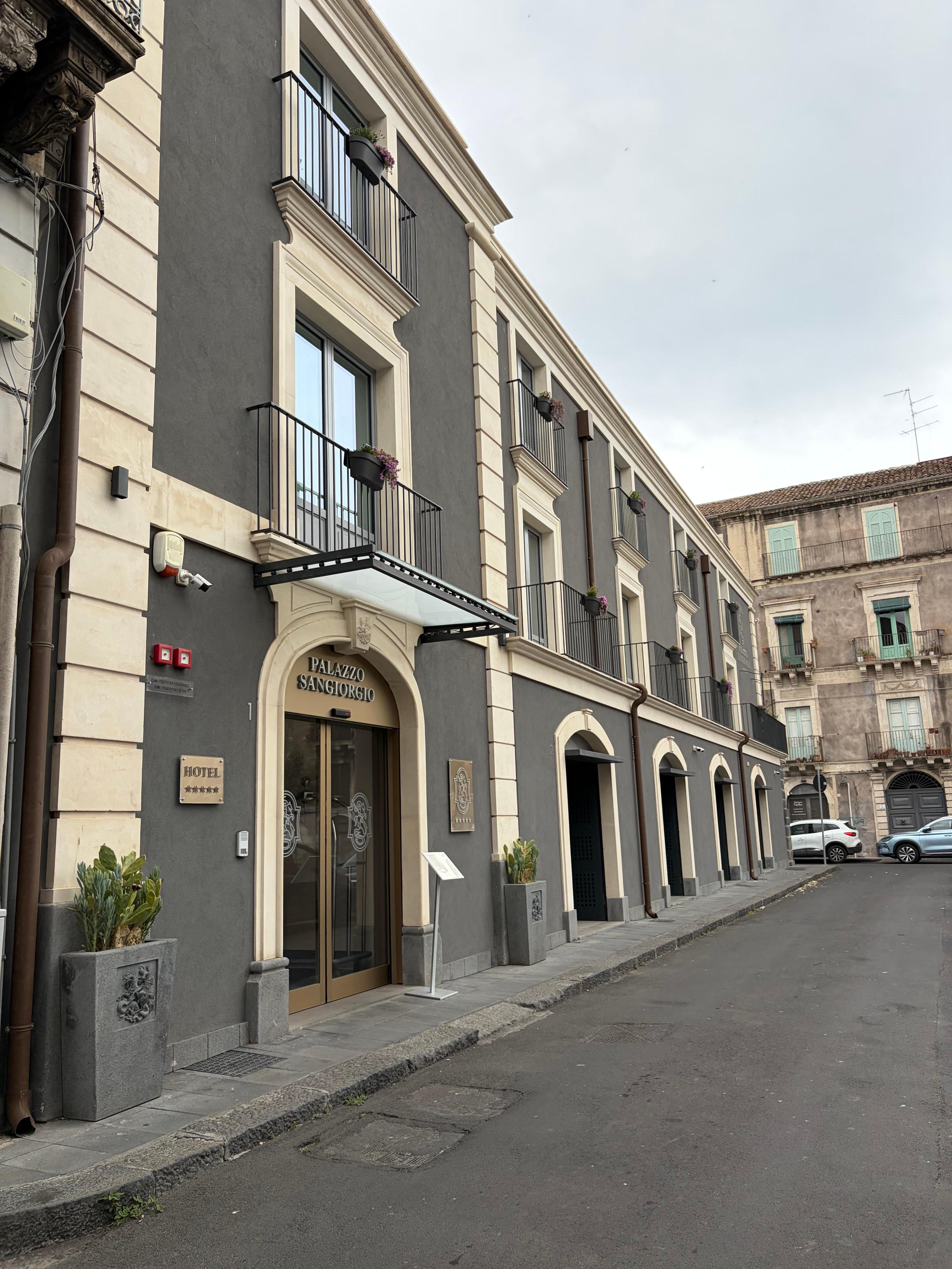 The hotel entrance