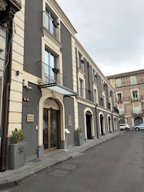 The hotel entrance