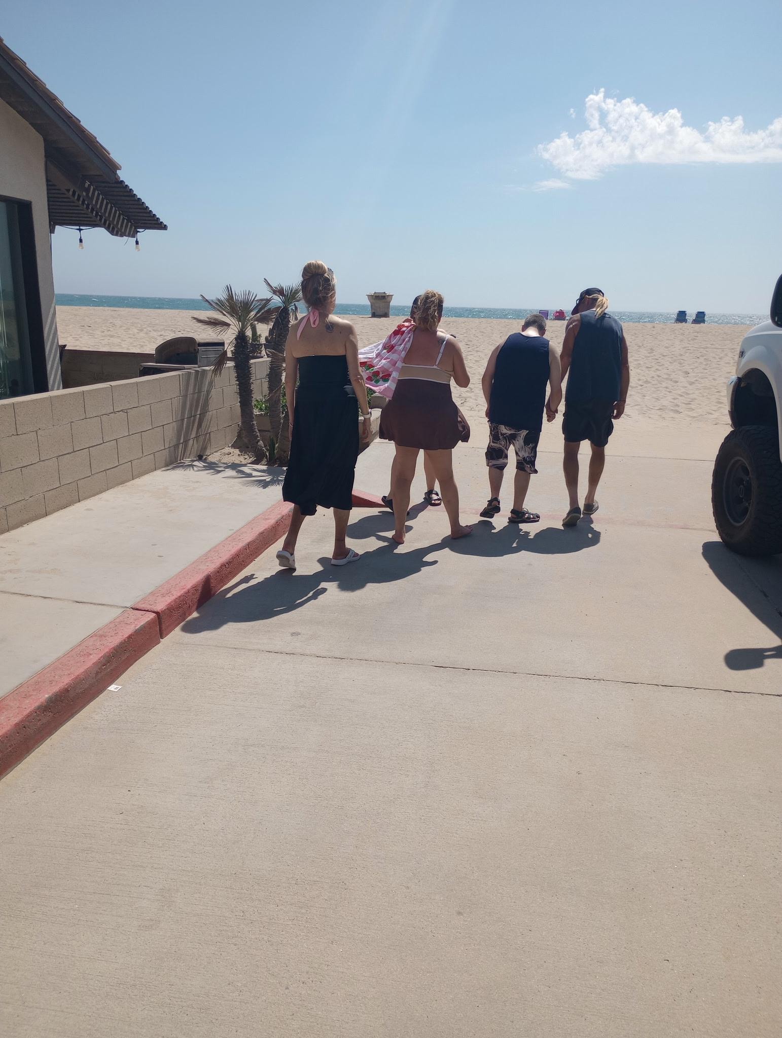 the house one house away from the beach