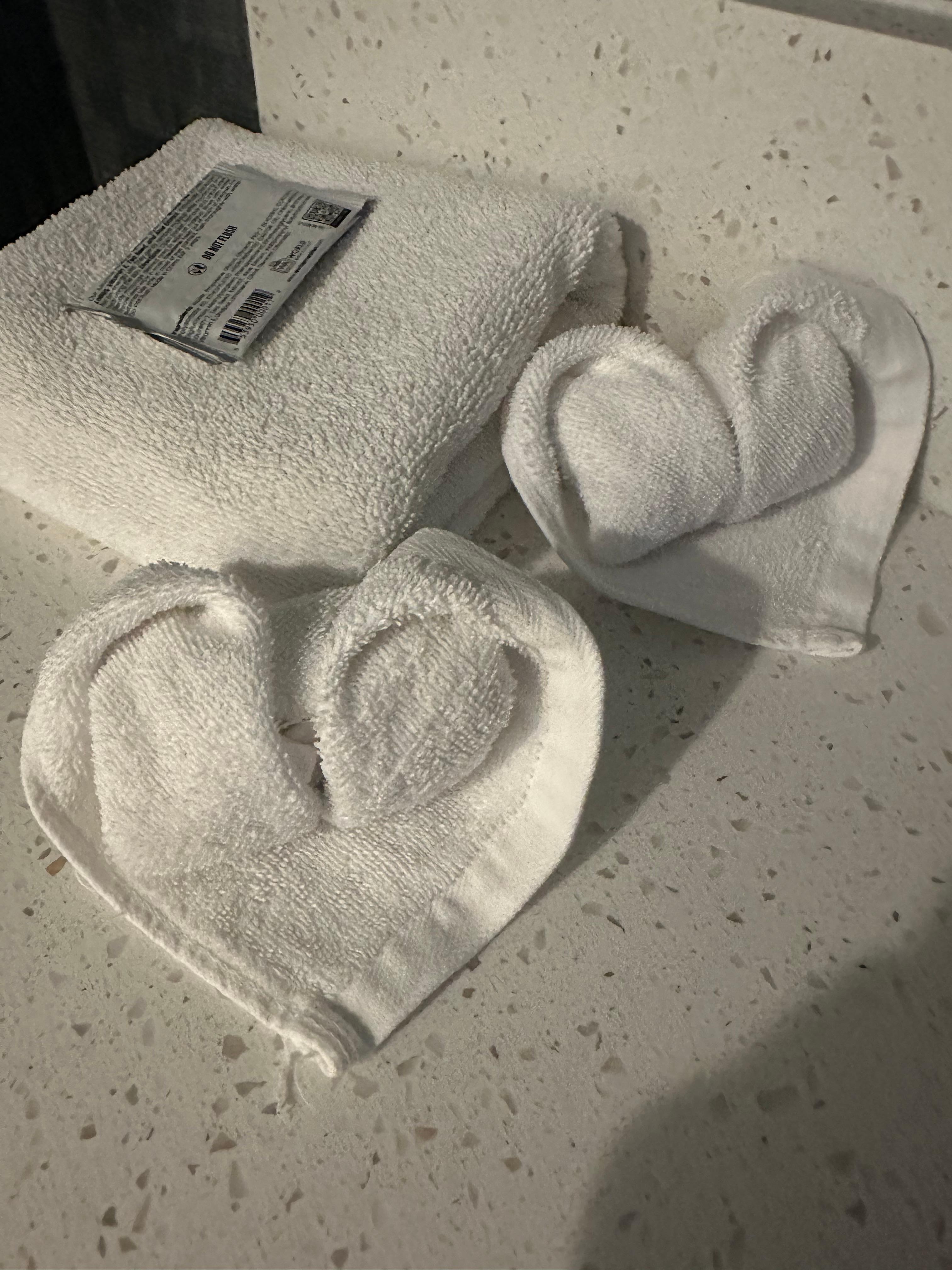 Nice touch, welcoming gesture by housekeeping staff