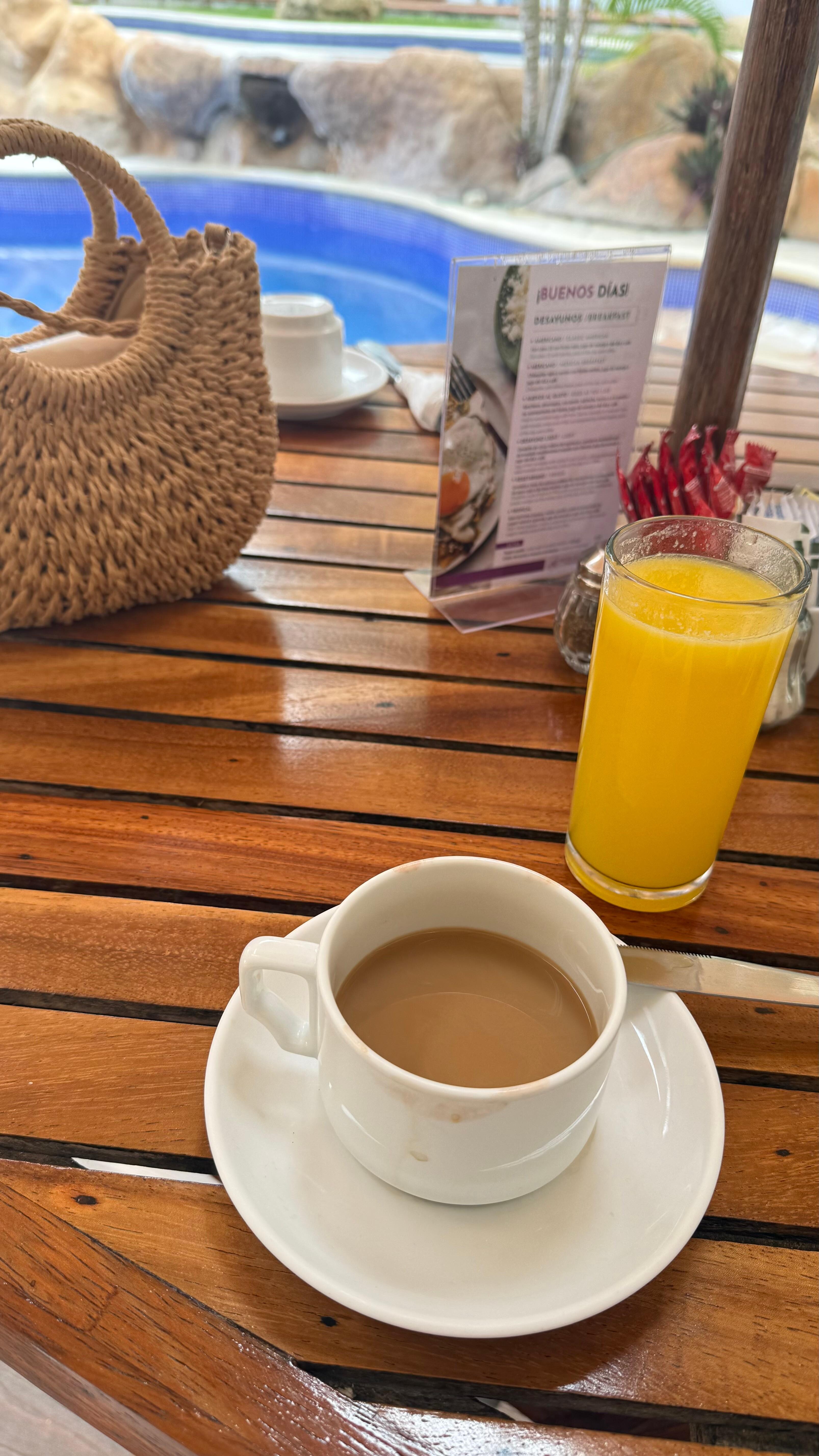 Breakfast by the pool