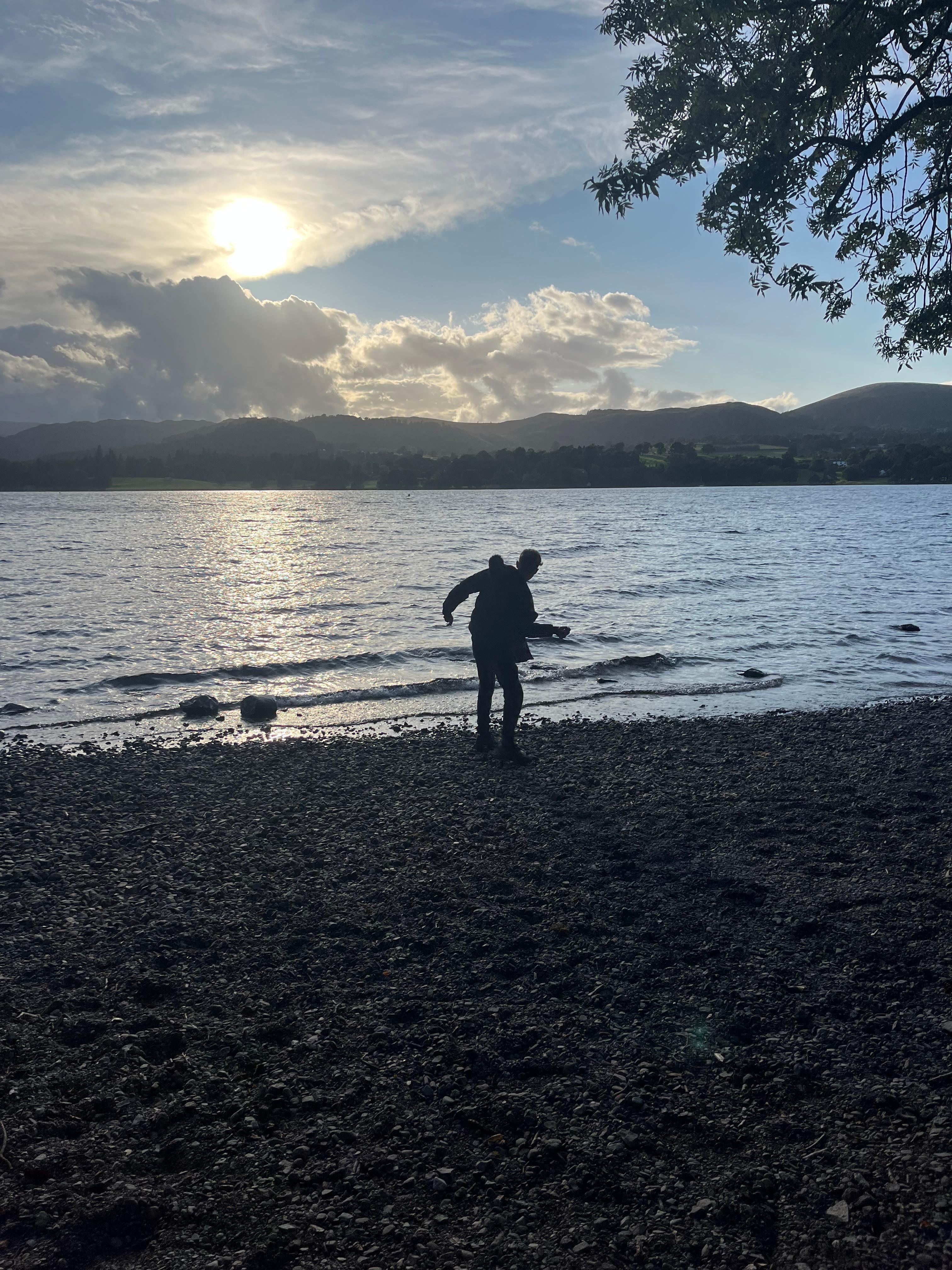 By the lake at sunset…