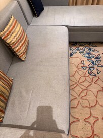 Dirty Carpet and couch.