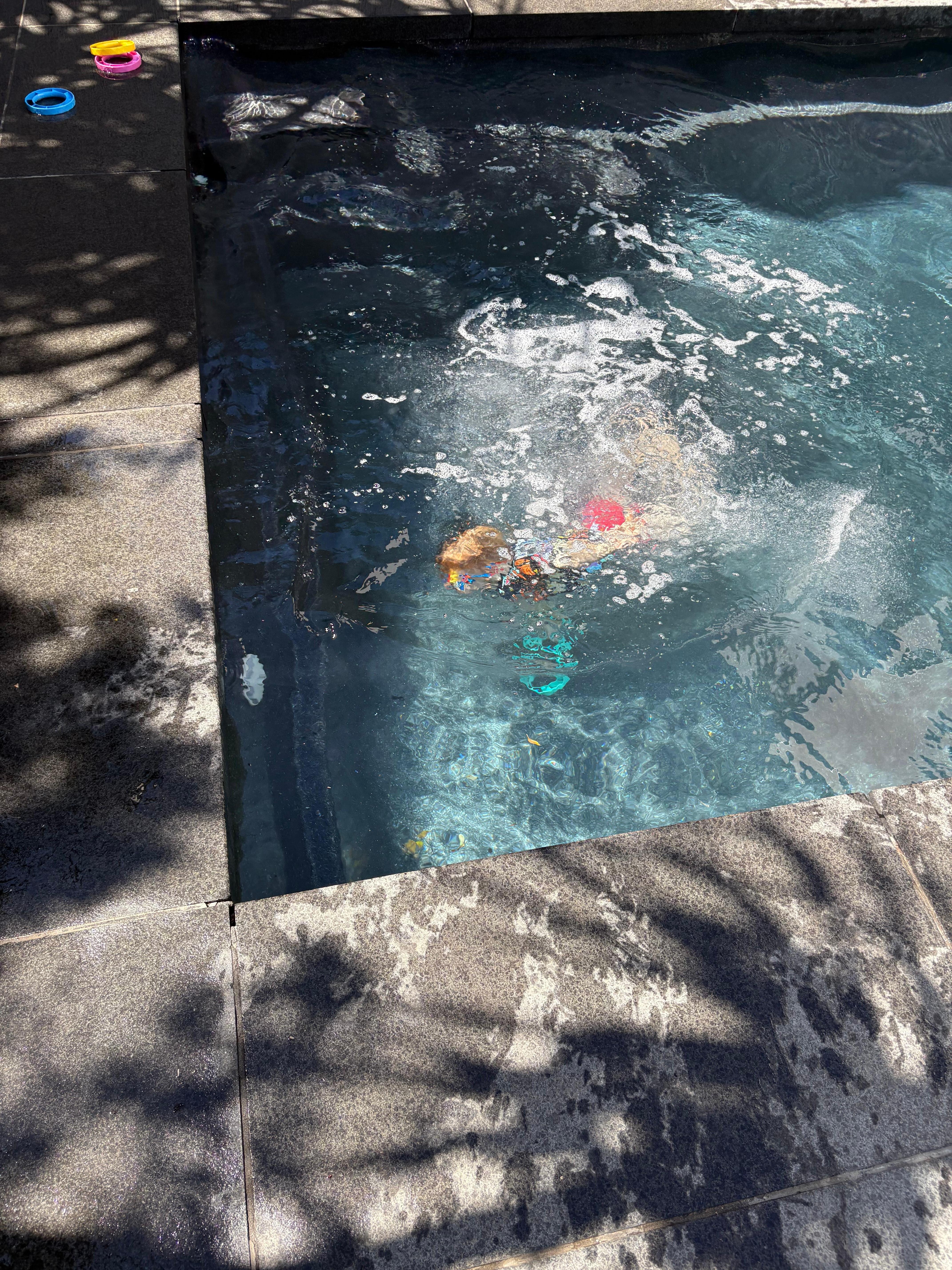 One end of the pool