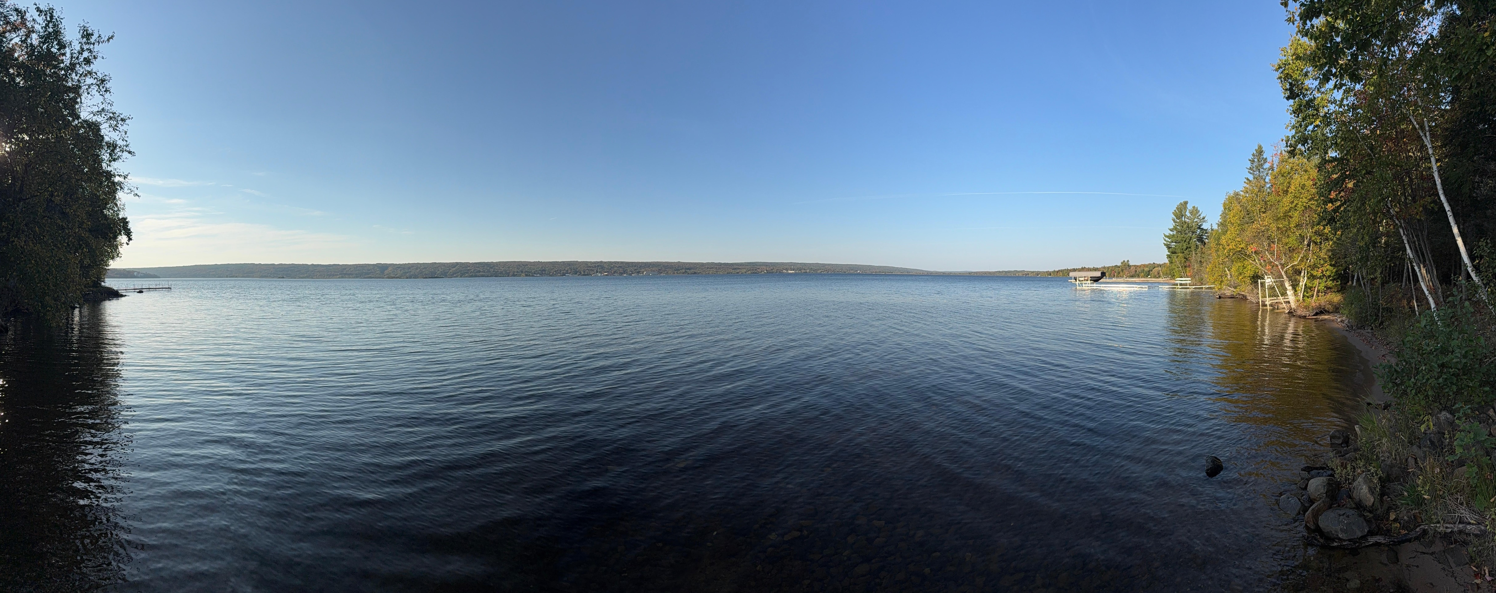 Photo of Torch Lake from dock of house