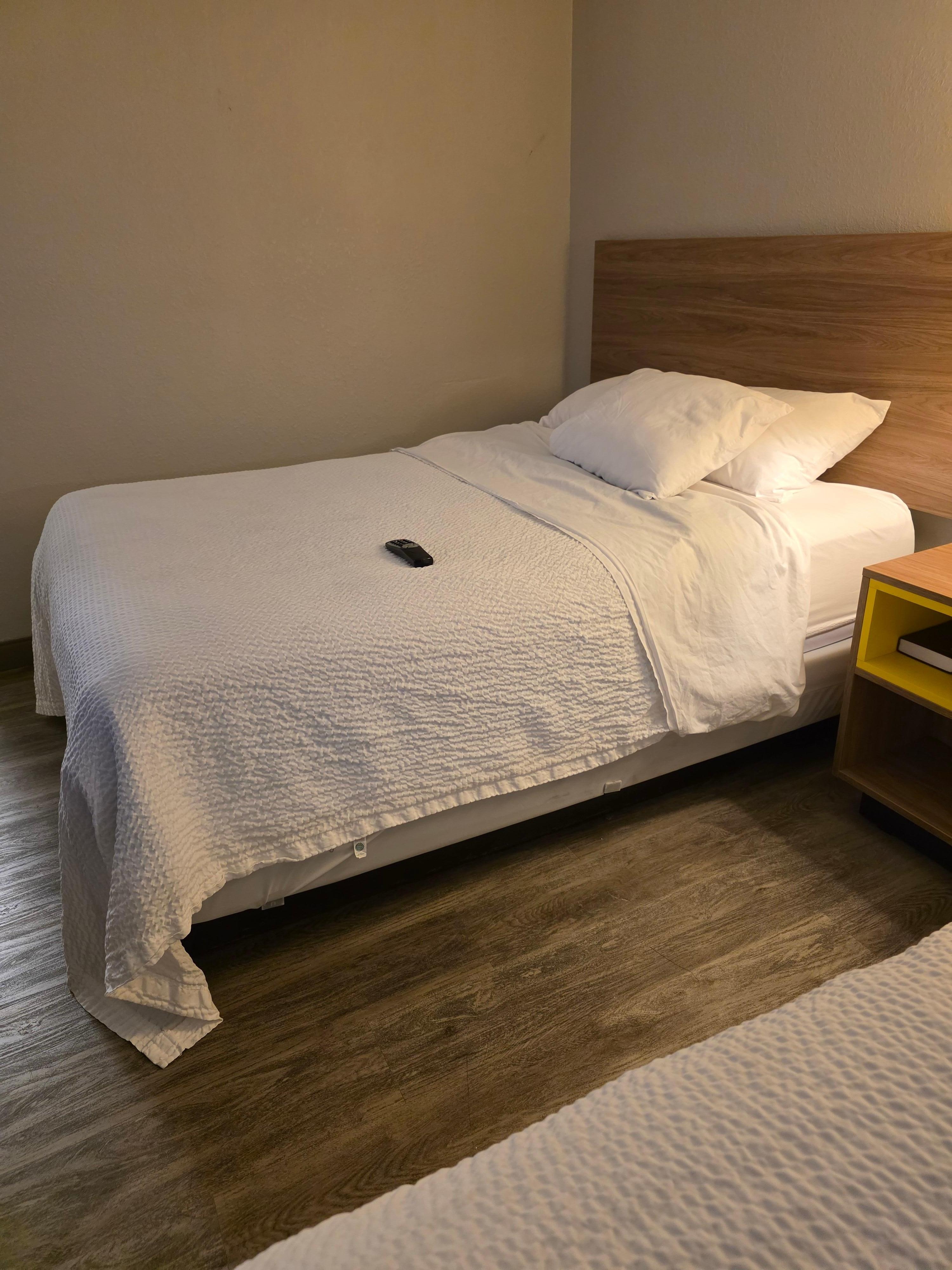 Do not be alarmed by crumpled sheets, we took this picture the next morning! Sheets looked new and fresh upon our check-in.