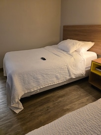 Do not be alarmed by crumpled sheets, we took this picture the next morning! Sheets looked new and fresh upon our check-in.