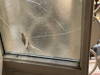 Broken bathroom window