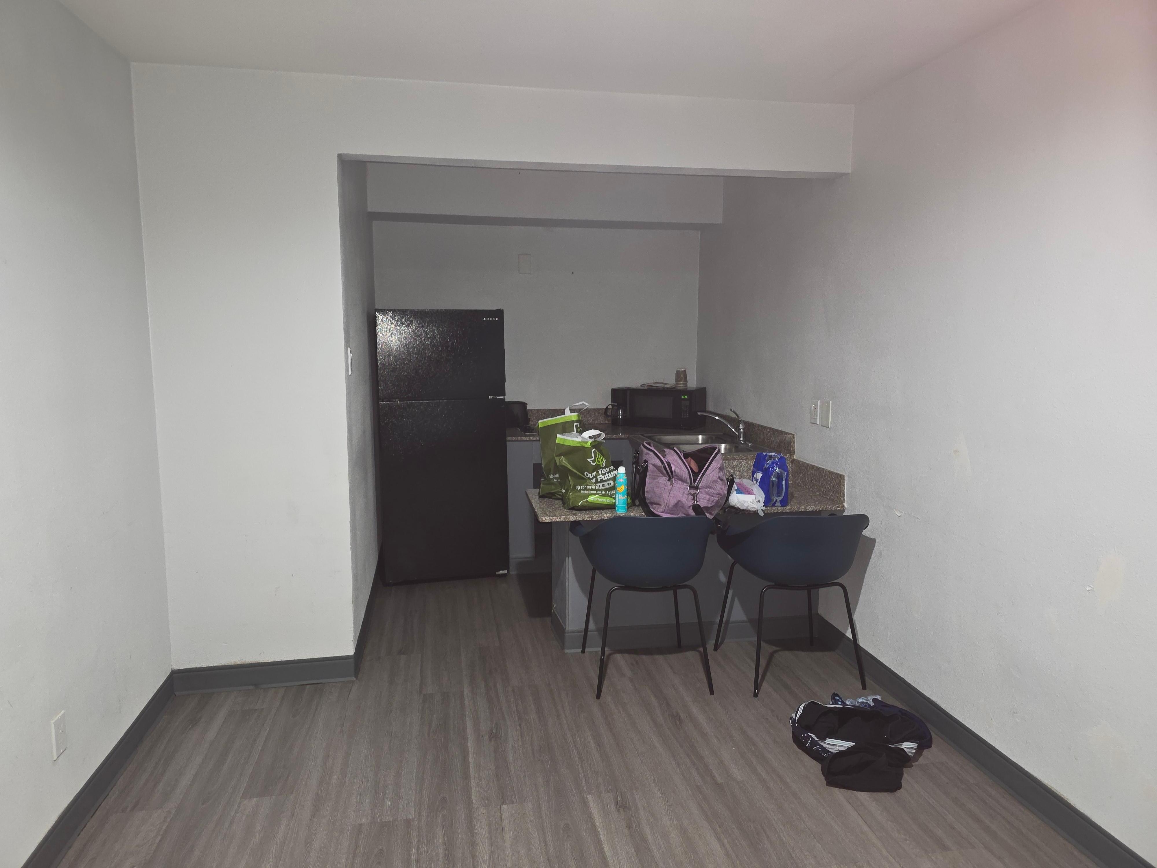 Empty room felt like a cave. 