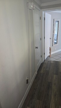 Emergency hall way light with hanging wires