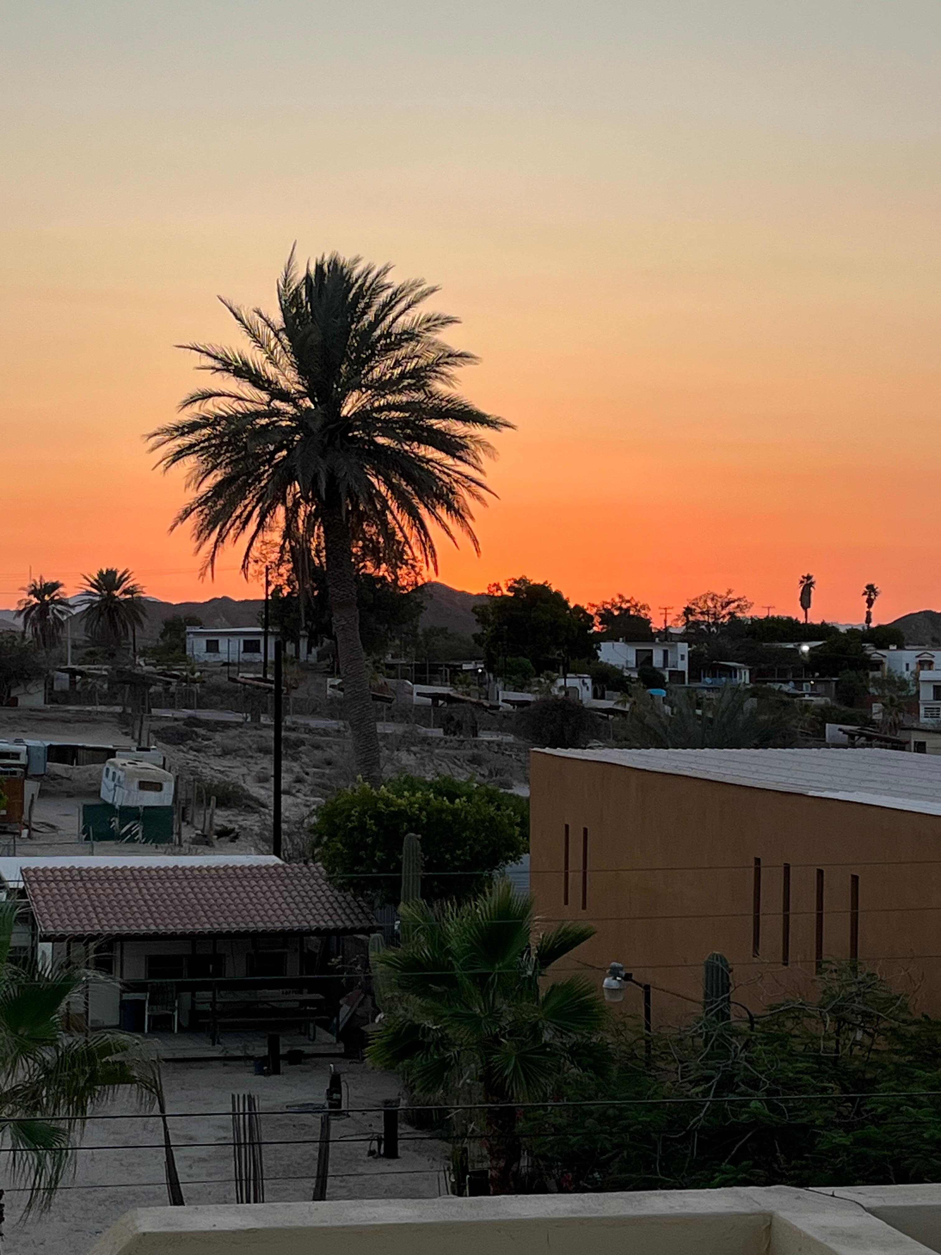 Sunset from the unit’s rooftop deck 