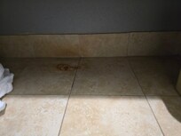 Didn't touch to know of it was rusted or just water markings