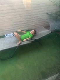 Lounging in the patio