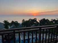 Gorgeous sun rise from our balcony