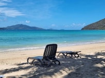 The beach across the road was stunning