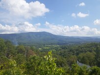 Our view from the deck of the cabin.