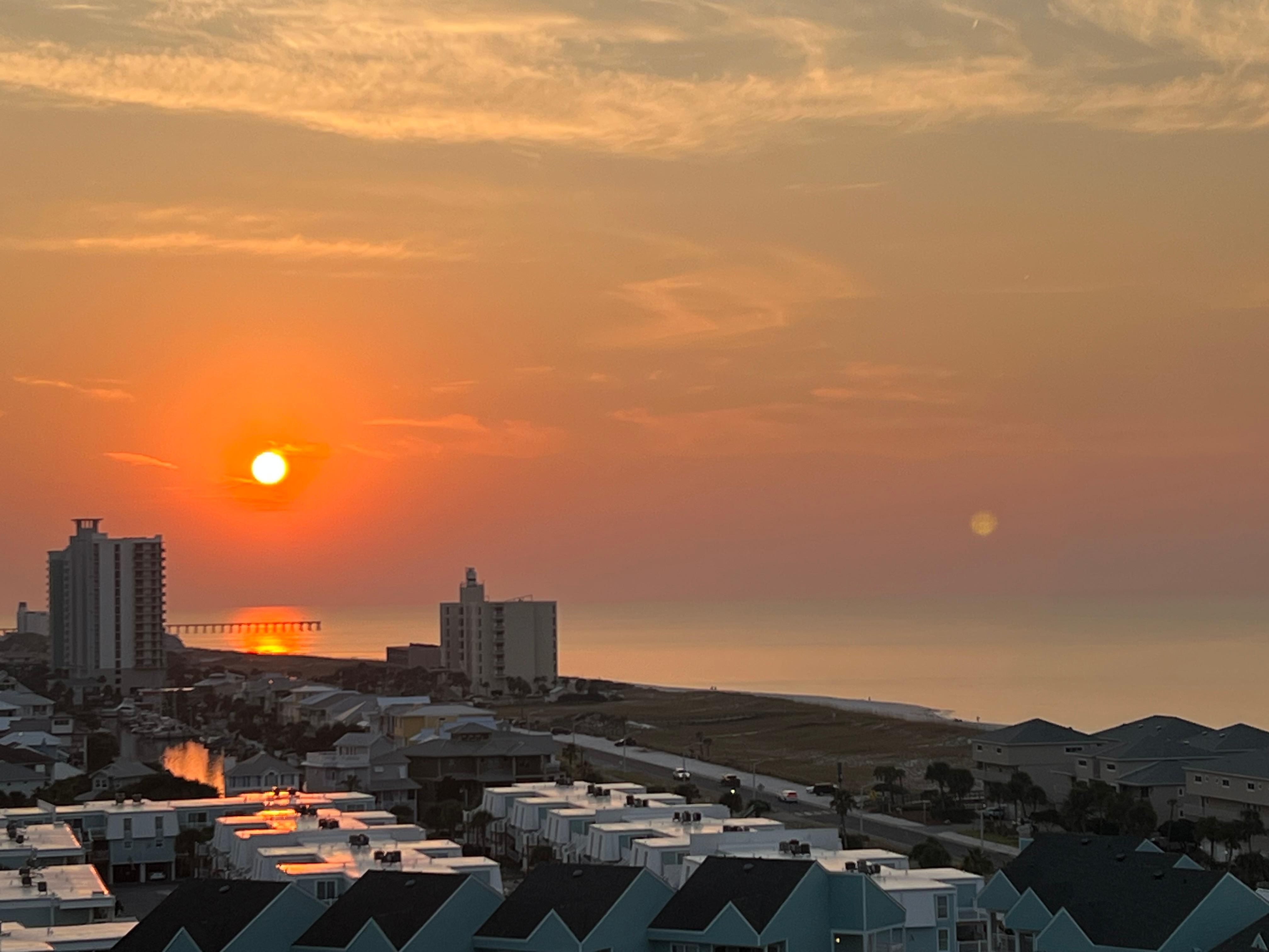 Sunrise over Gulf from Balcony on 2nd morning 