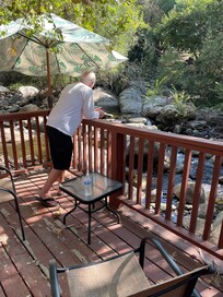 One of the patio’s by the river