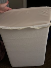 This was the roll in crib for my 4 month old. They wanna talk about safe sleep the crib sheet didnât even fit the mattress.