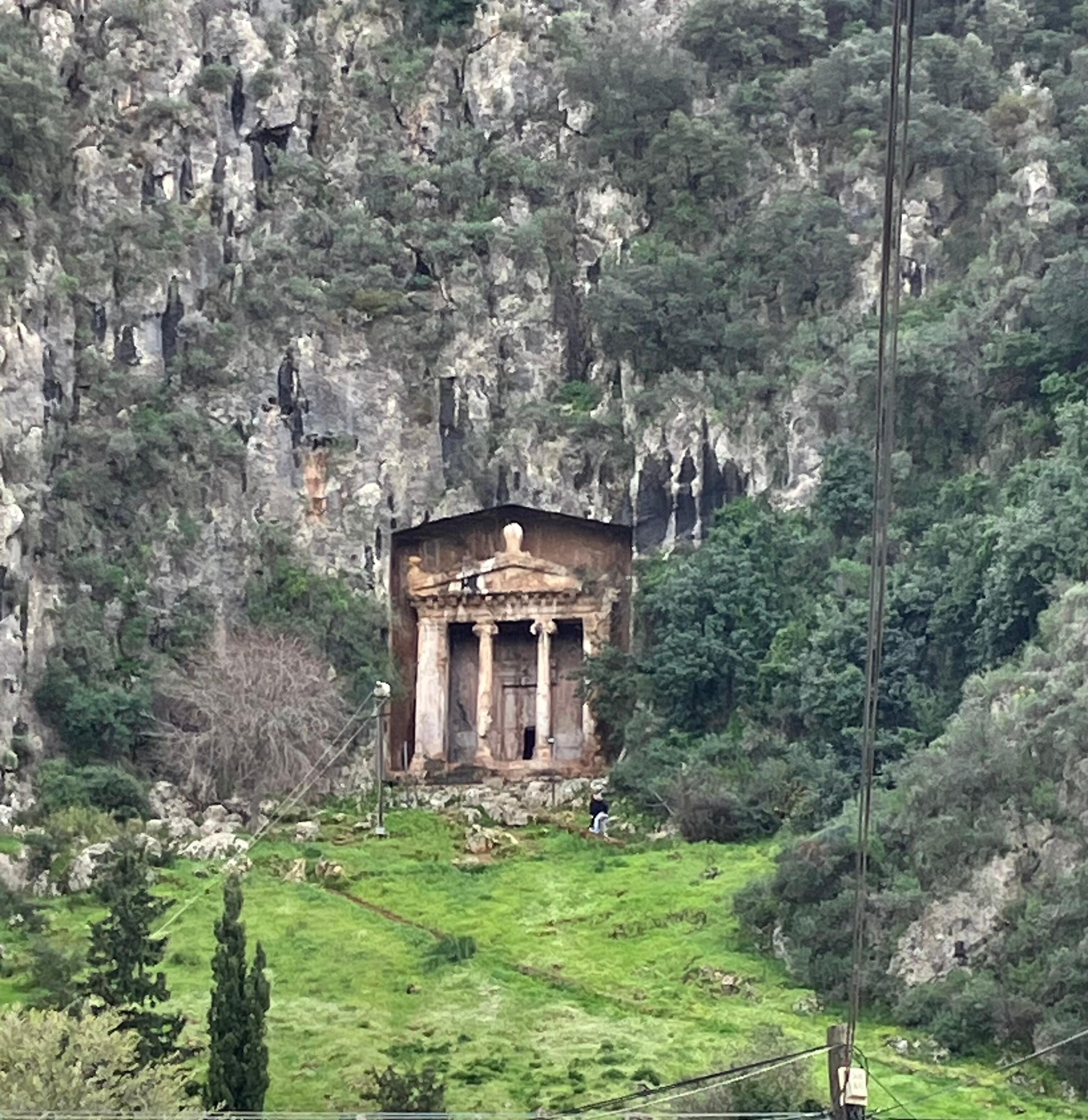 Telemessos caves is a short walk uphill