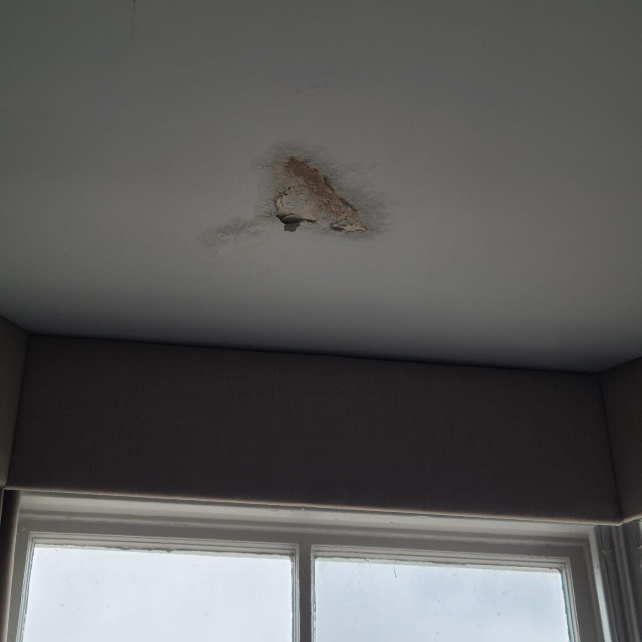 Damaged window bay.