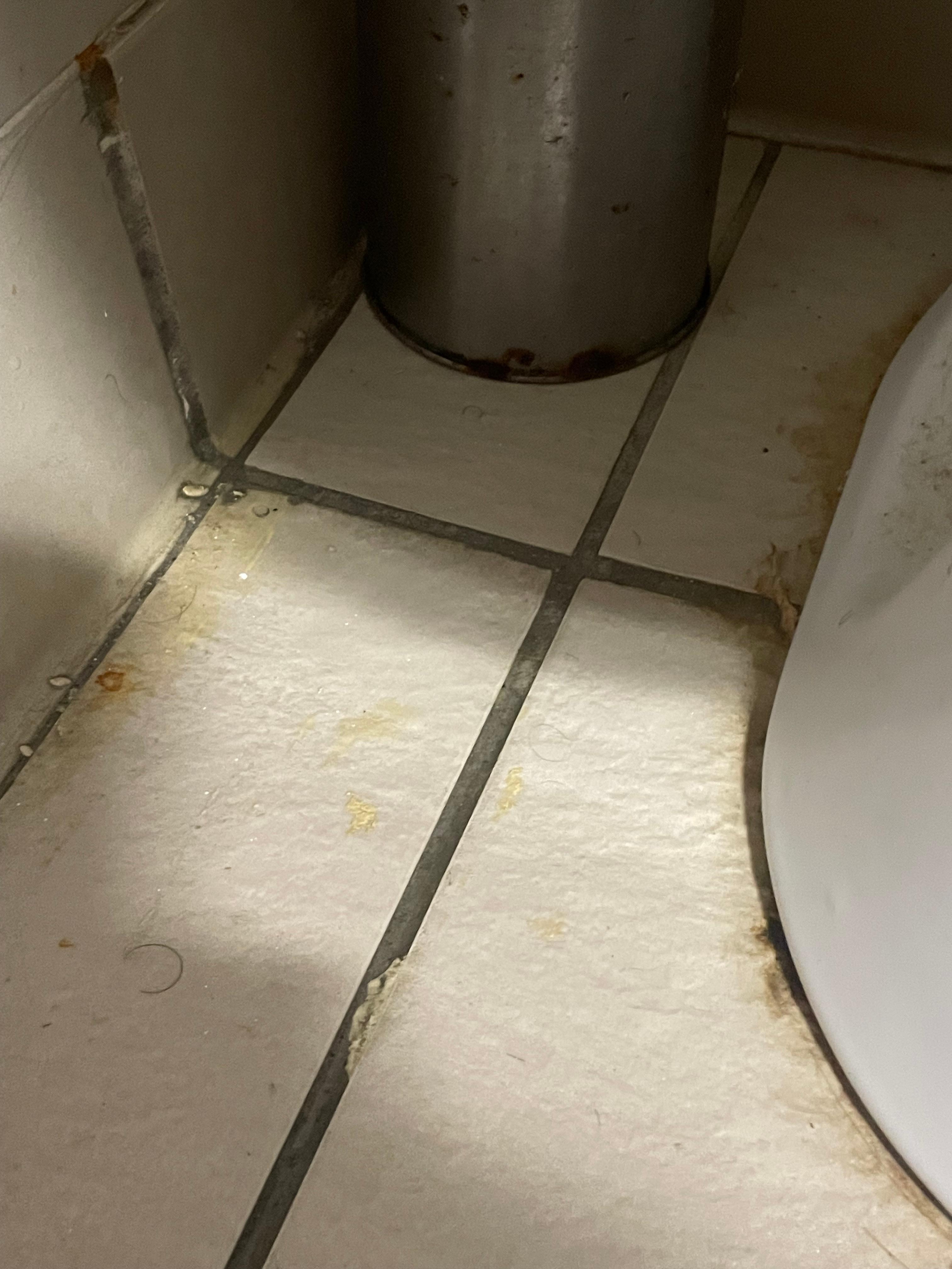 Dirty bathroom floors
