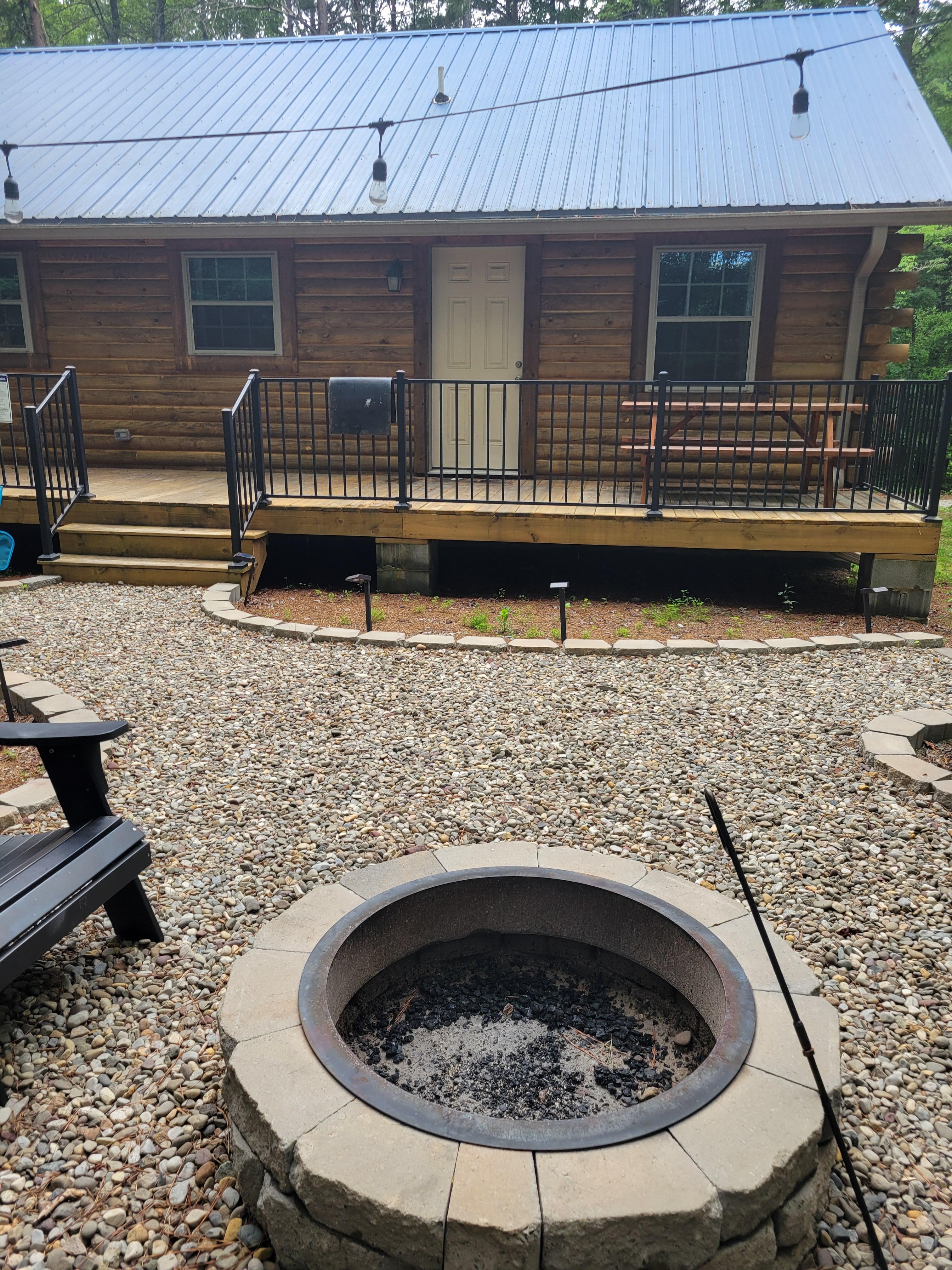 Fire area is close to back deck.