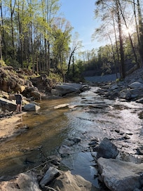 The creek next to the cabin
