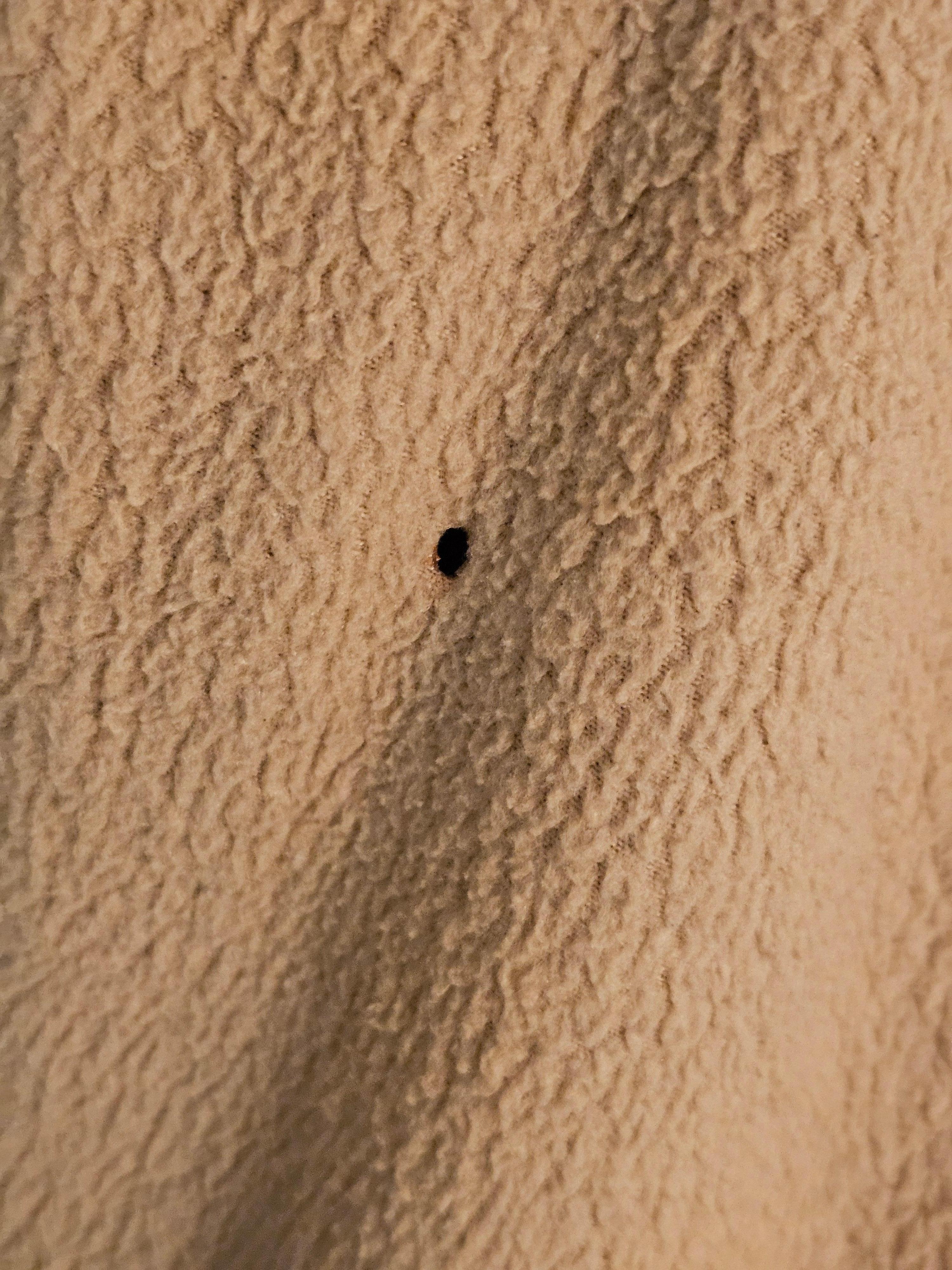 Burn hold in blanket