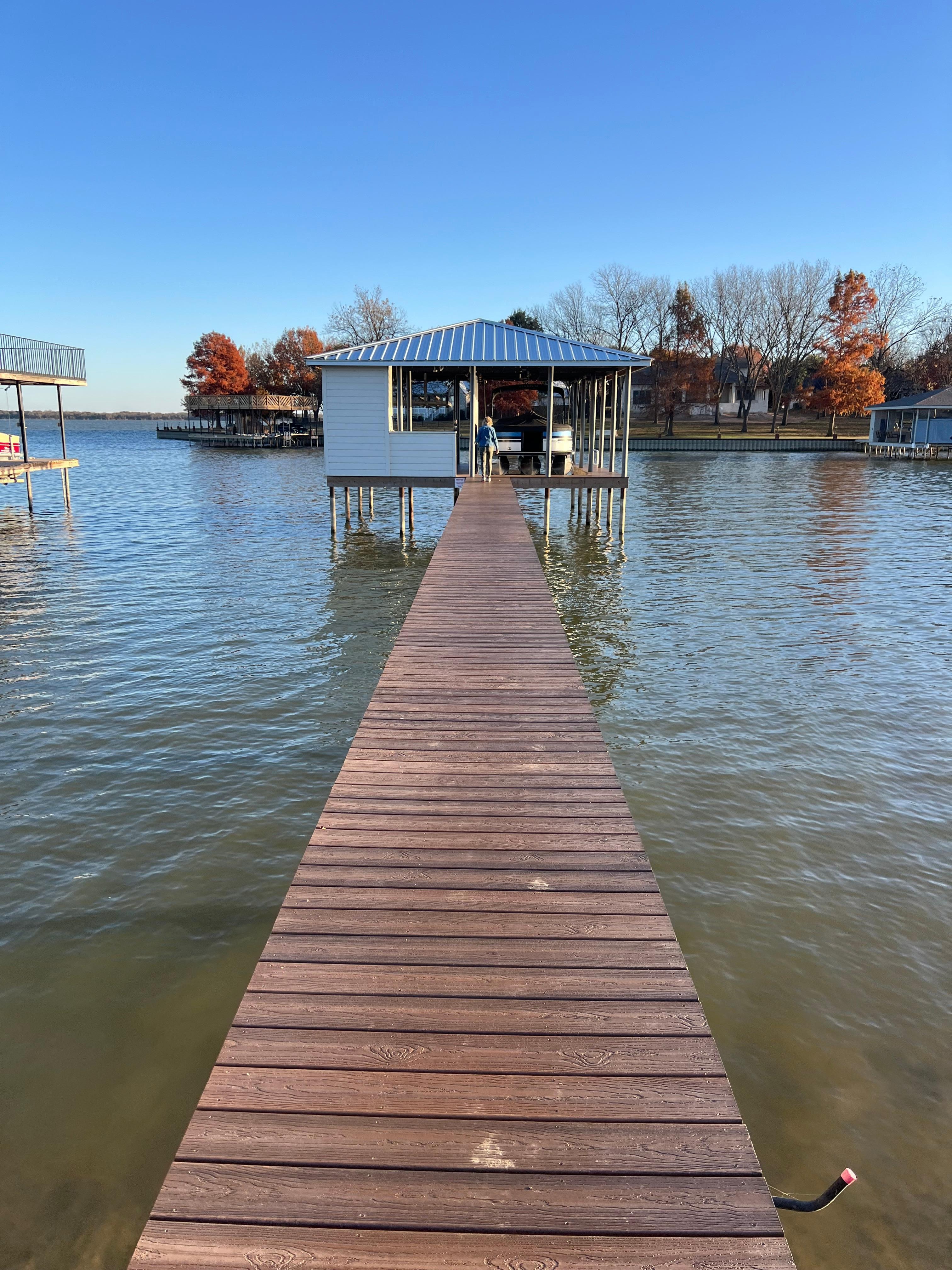 Dock behind house