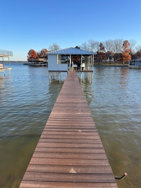 Dock behind house