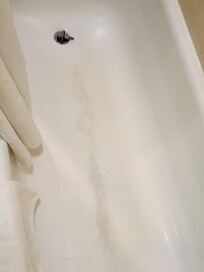 Stained bathtub