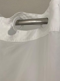 Shower curtain was falling apart