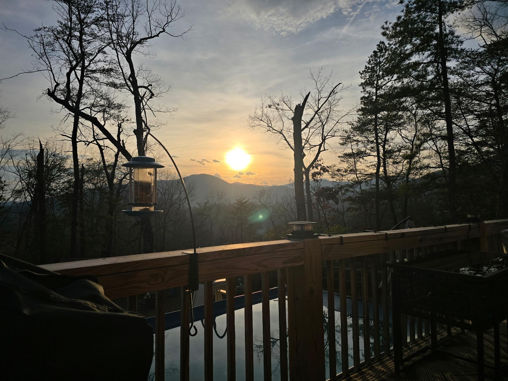 Sunset from the deck