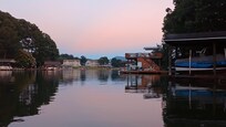 View from the "shared" dock at sunset.